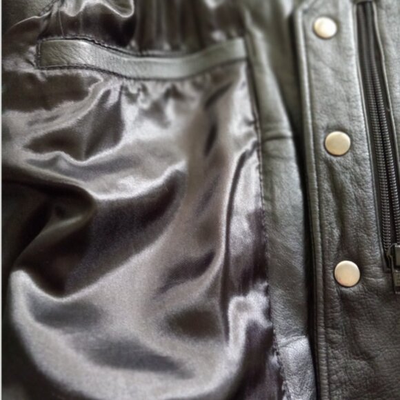 Authentic Harley-Davidson Mens Leather Vest Sz M Black Eagle Patch Thick Leather - Picture 10 of 13